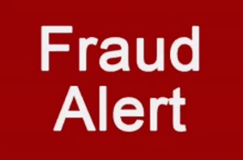 Red Fraud Alert Sign GIF