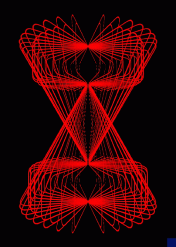 Red Geometric Hourglass Design GIF