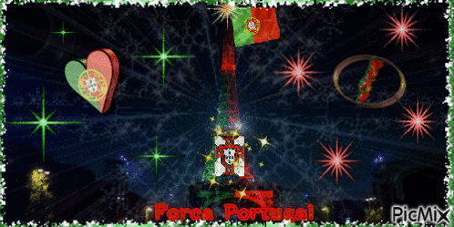 Red Green Gold Flag With Coat Of Arms GIF