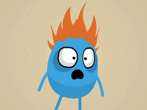 Red Hair Cartoon Character with Ahi