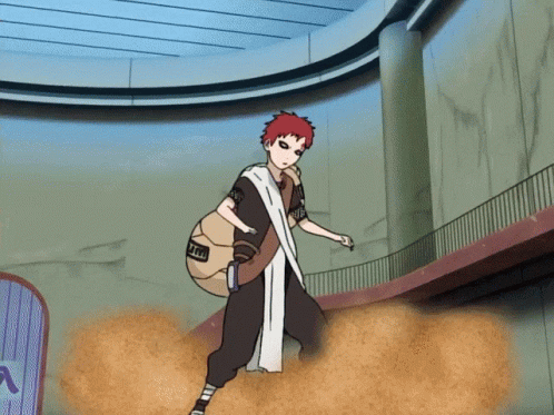 Red Hair Cartoon Character with Naruto Bag