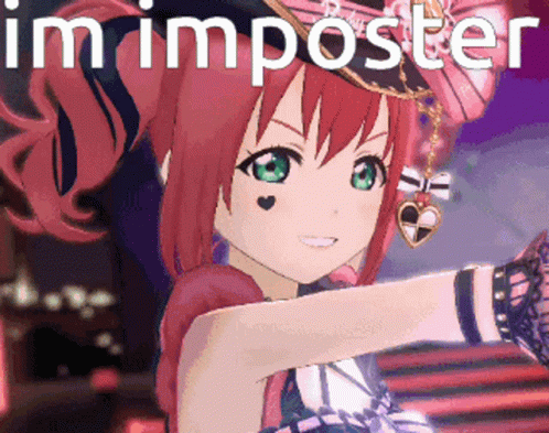 Red Hair Green Eyes Girl Top Hat Gloves Im Imposter GIF