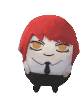 Red Hair Orange Eyes Stuffed Animal