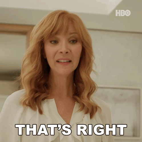 Red Hair Woman Says That's Right HBO GIF