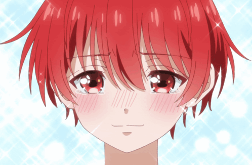 Red Haired Anime Character Close Up GIF