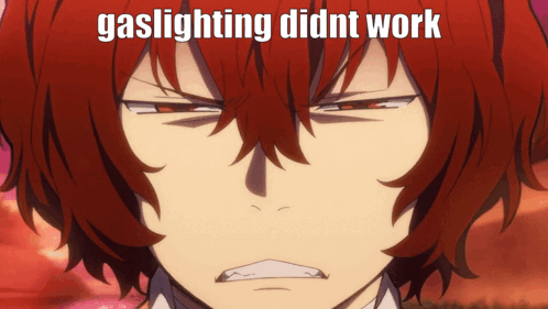Red Haired Anime Character Gaslighting Didnt Work
