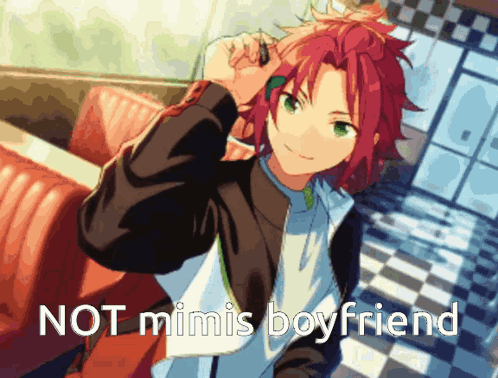 Red Haired Anime Character Not Mimis Boyfriend GIF
