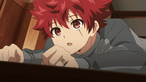 Red Haired Anime Character With Ring GIF