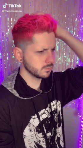 Red-Haired Bearded Man In Black Cat Shirt GIF