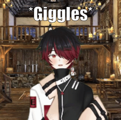 Red-Haired Cartoon Character Giggles