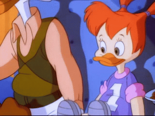 Red-Haired Cartoon Character In Number 1 Shirt GIF