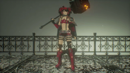 Red-Haired Girl Holding Sword