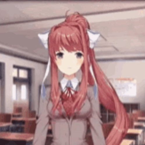 Red-Haired Girl in Suit and Tie