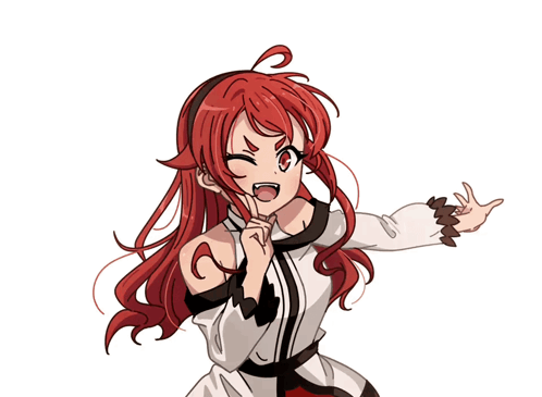 Red-Haired Girl in White Dress Making Funny Face