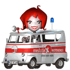 Red-Haired Girl on Medatix Ambulance