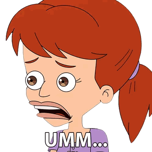 Red-Haired Girl Surprised Umm