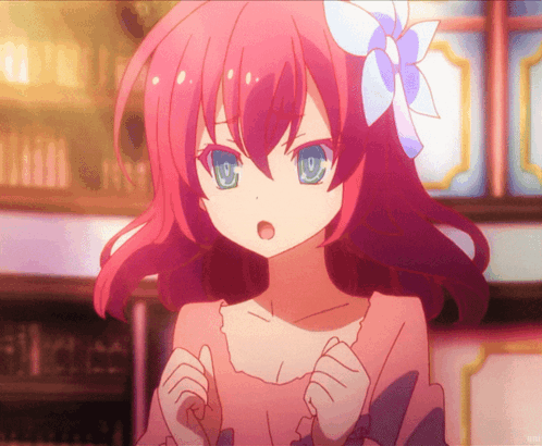 Red-Haired Girl With Blue Eyes and Flower