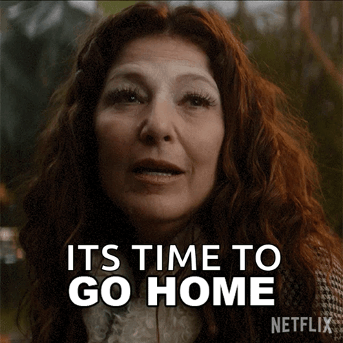 Red Haired Woman Saying Time To Go GIF