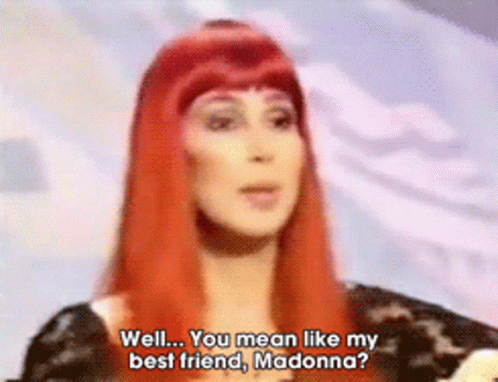 Red Haired Woman Talking About Madonna