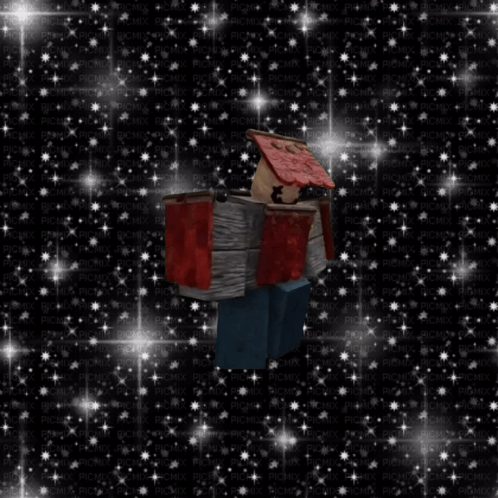 Red Hat Smiley Cartoon Under Starry Sky