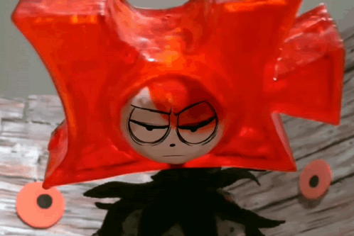 Red-Headed Angry Cartoon Character