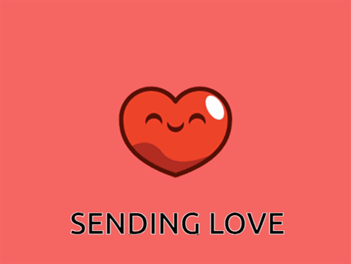 Red Heart Face Sending Love GIF