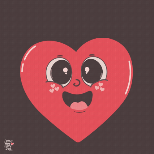 Red Heart Face With Love You Pops GIF