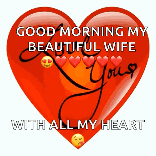 Red Heart Good Morning My Beautiful Wife