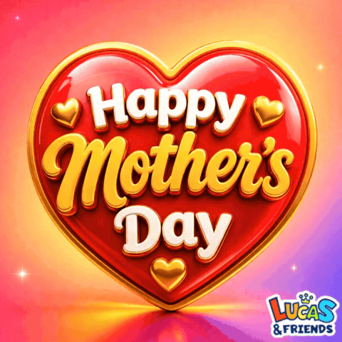 Red Heart Happy Mothers Day
