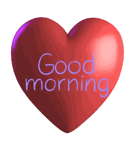 Red Heart Saying Good Morning