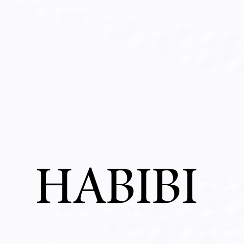 Red Heart Saying Habibi GIF