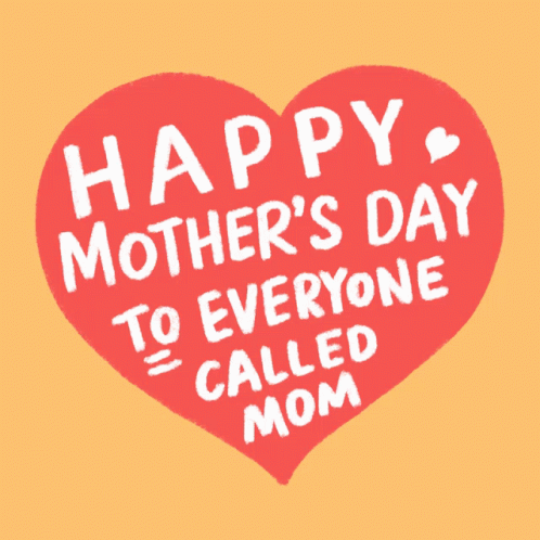Red Heart Saying Happy Mother's Day