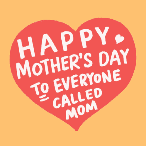 Red Heart Saying Happy Mothers Day