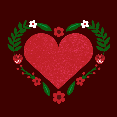 Red Heart Saying I Love You Mom