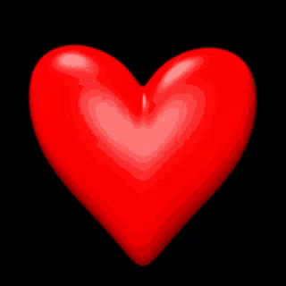 Red Heart Saying My Pleasure
