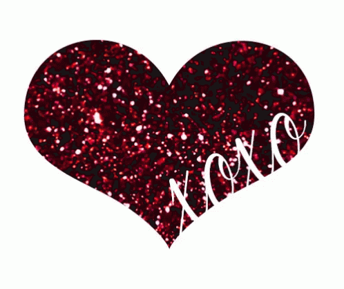 Red Heart Saying XOXO