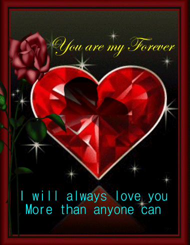 Red Heart Saying You Are My Forever GIF