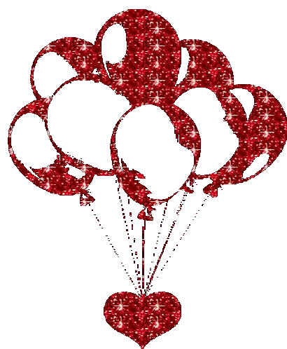 Red Heart-Shaped Balloons