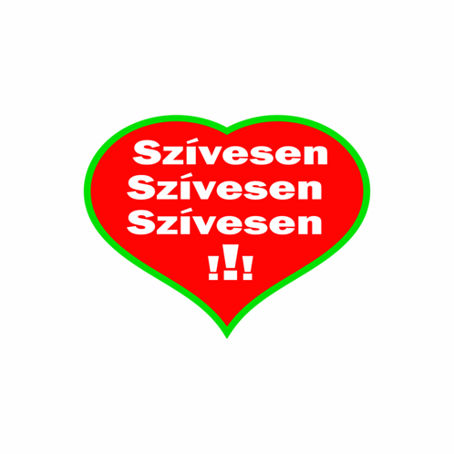 Red Heart Szívesen Szivesen Szivesen GIF