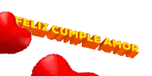 Red Heart With Feliz in Yellow