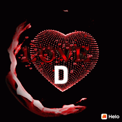 Red Heart With Letter D