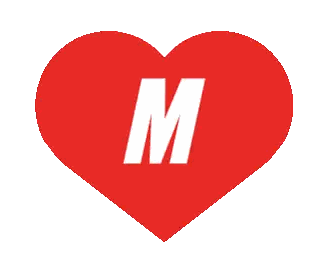 Red Heart with M