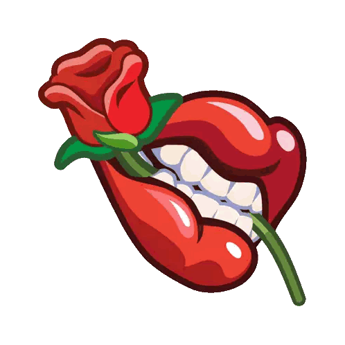Red Heart With Rose
