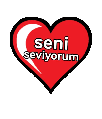Red Heart With Seni Seviyorum