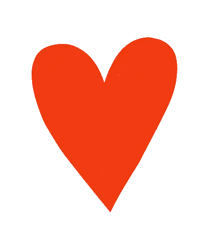 Red Heart with Shadow