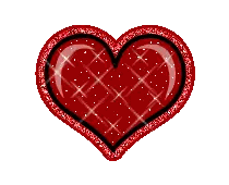 Red Heart with Sparkles