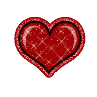 Red Heart With Sparkles
