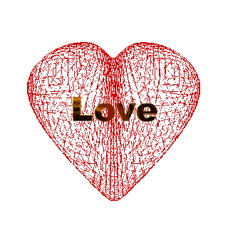 Red Heart with Svoj in Gold