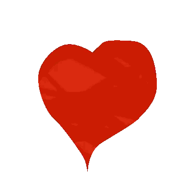 Red Heart with White Border