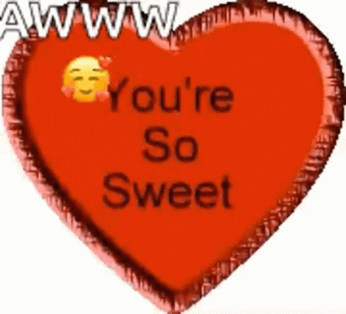 Red Heart You're So Sweet GIF